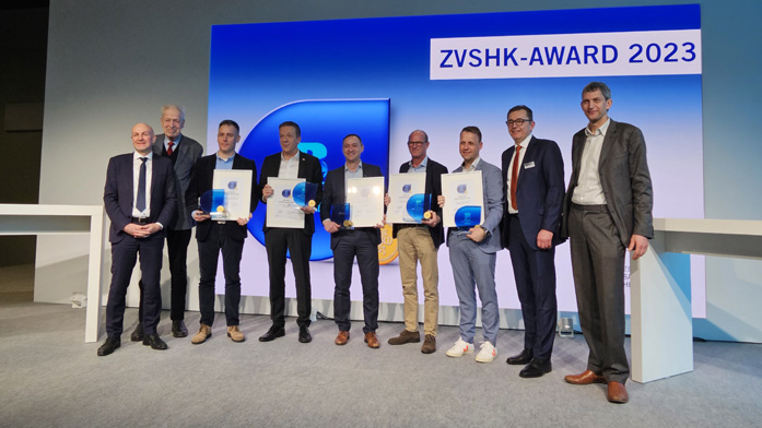 War Barrierefreiheit ein Messethema? Gruppenbild von der Preisverleihung des ZVSHK-Awards.